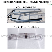 Triumph Spitfire MK4,  Spitfire 1500 and GT6 MK3 parts